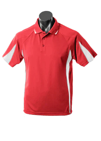 Aussie Pacific Eureka Kids Polo Shirt 3304 Casual Wear Aussie Pacific Red/White/Ashe 6 